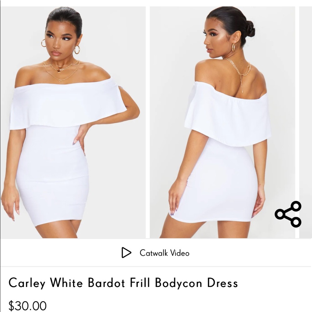 Pretty little thing White dress with tag